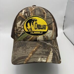 Cap America Cobra-Lock Termination Hubbell Camo Trucker Hat Brown Mesh Snapback